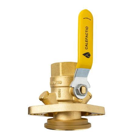 Calefactio PF100N 1'' FNPT Dielectric Pump Flange Valve (Pair) with pressure gauge port -dielectric sleeve