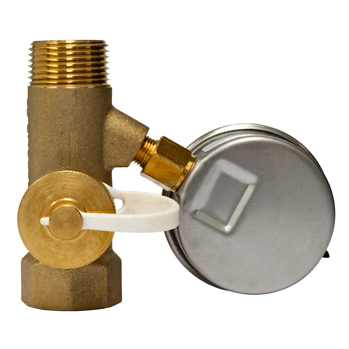 Calefactio HGSV34 potable water service valve with pressure gauge - back