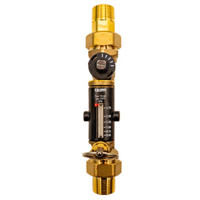 Caleffi 132550AFC 3/4" MNPT Quicksetter+ balancing valve with flowmeter and check valve - front