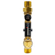 Caleffi 132630AFC 1" MNPT Quicksetter+ balancing valve with flowmeter and check valve - front