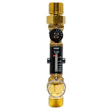 Caleffi 132630AFC 1" MNPT Quicksetter+ balancing valve with flowmeter and check valve - front