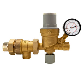 Caleffi 573012A Backflow preventer and Autofill Combination with Pressure Gauge - front