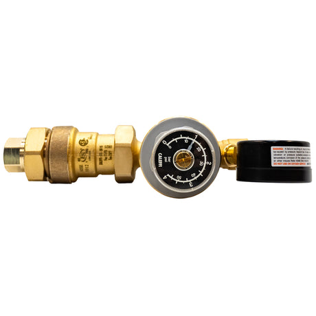 Caleffi 573012A Backflow preventer and Autofill Combination with Pressure Gauge - top