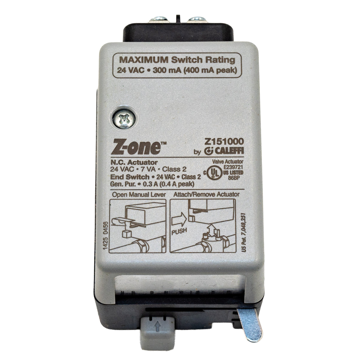 Actuateur motorisé de valve de zone Z-one™, 24VAC, 2 voies, normalement fermé (bornes à vis)