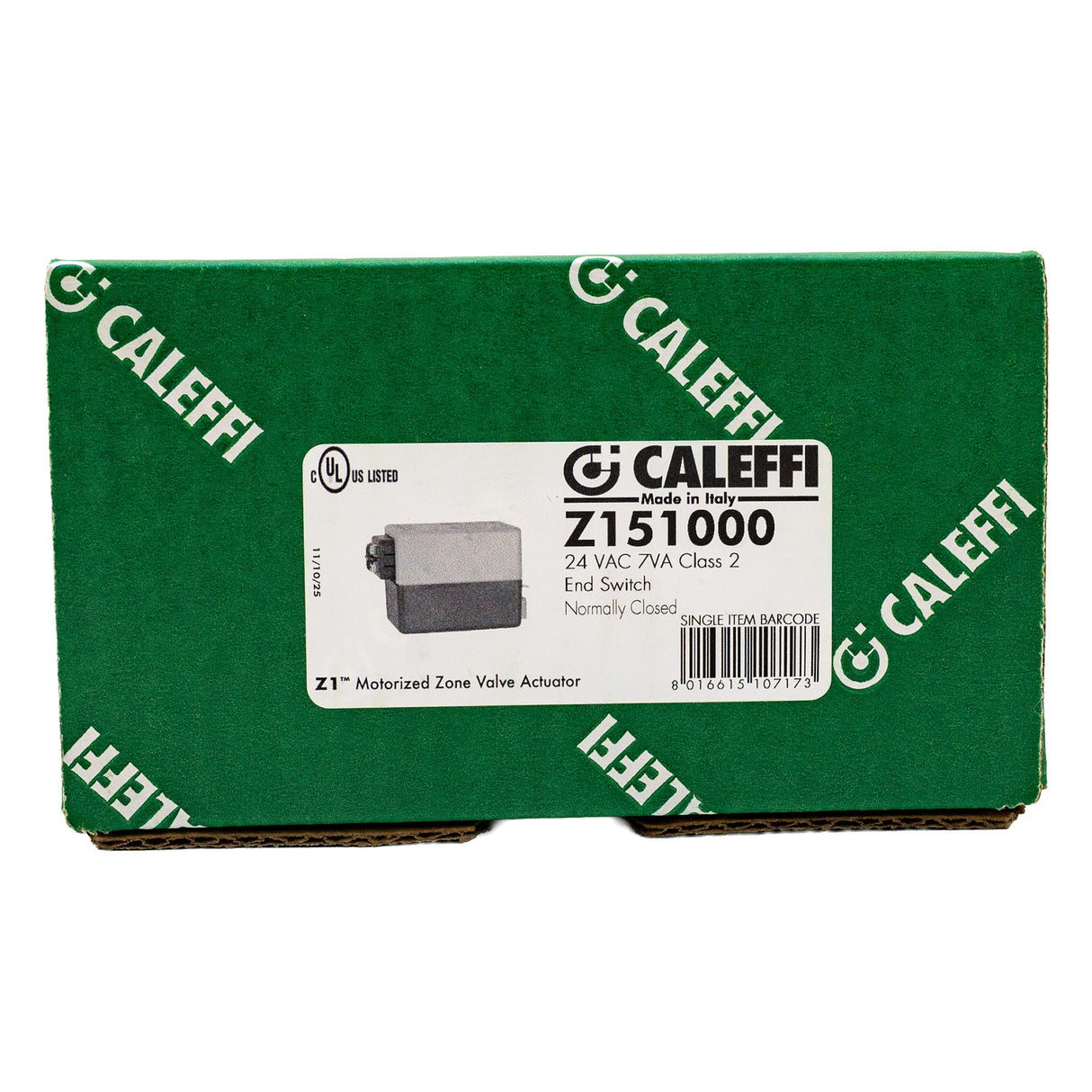 Actuateur motorisé de valve de zone Z-one™, 24VAC, 2 voies, normalement fermé (bornes à vis)