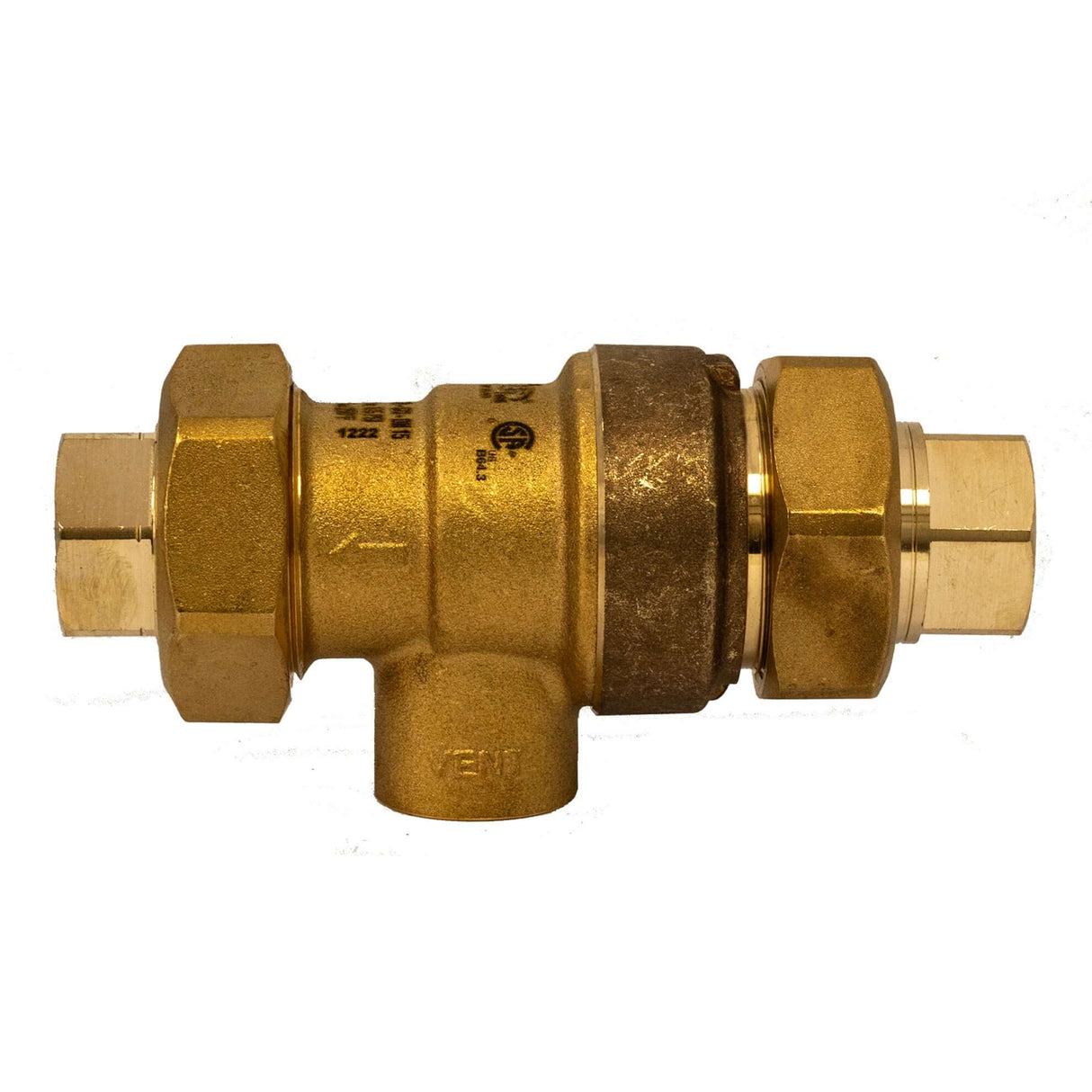1/2" Union Dual check backflow preventer with atmospheric vent