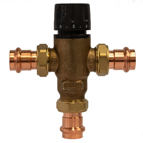 Caleffi 521506A 3/4″ MixCal Adjustable Thermostatic and Pressure Balanced Mixing Valve (press)