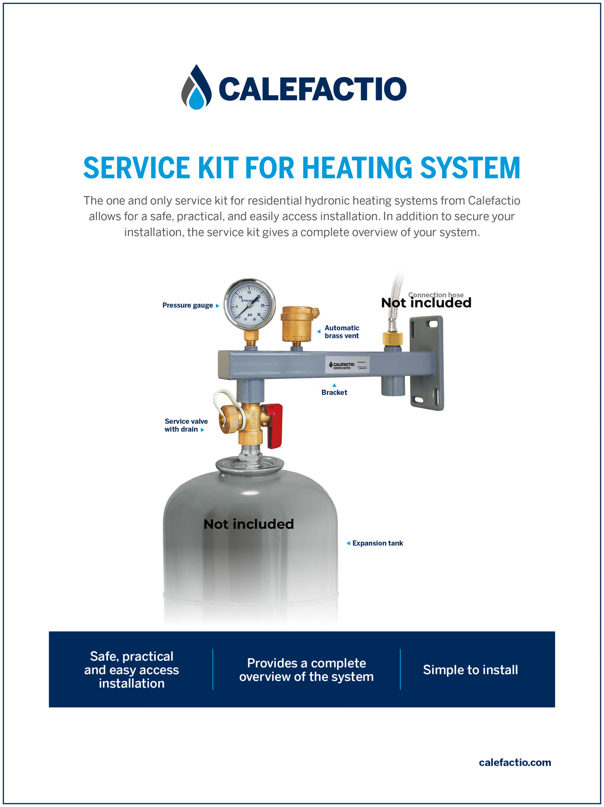 Calefactio BRACKETKIT-HEAT Heating System Service Center for heating system