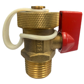 Calefactio DV12 1/2" MNPT drainage valve - cap on