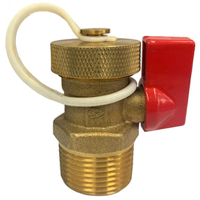 Calefactio DV34 3/4" MNPT drainage valve - cap on