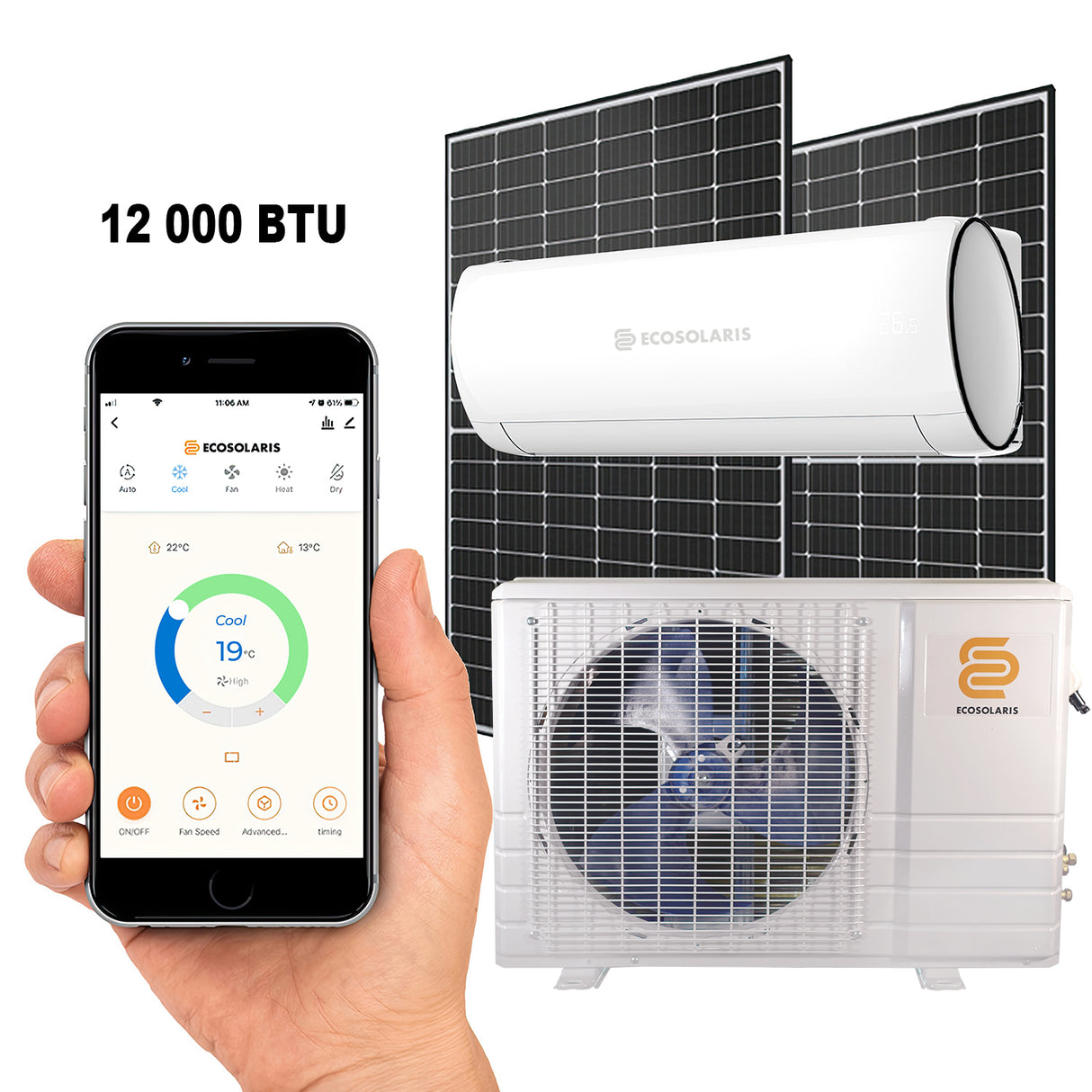 Thermopompe Air-Air solaire - 12 000 BTU - Certifiée Energy Star