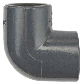 PVC 90° Elbow 3/4" SxS Sch40 Grey