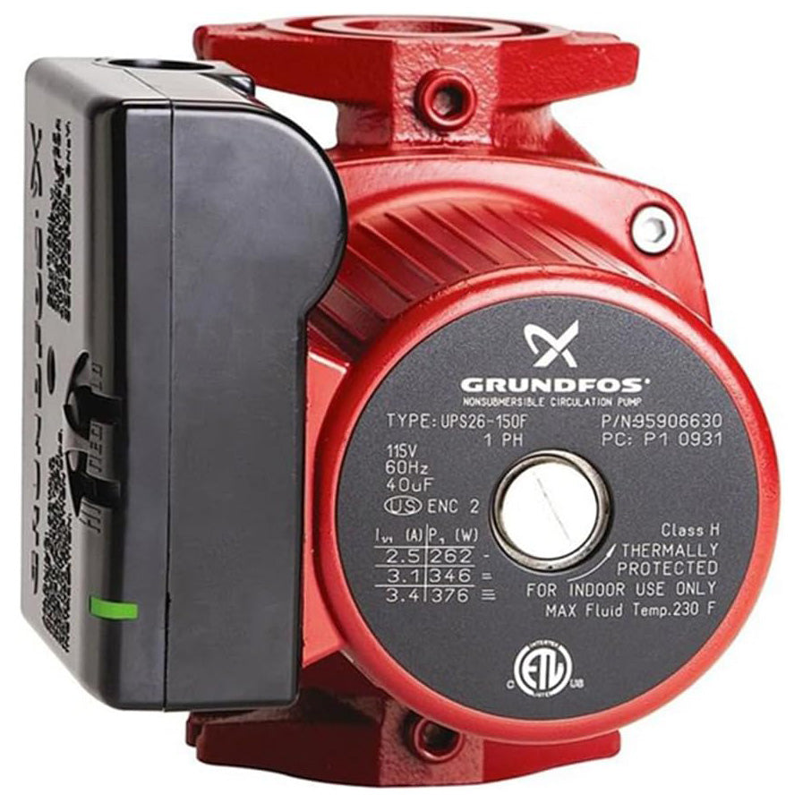 Grundfos 95906630 UPS26-150F Cast Iron Circulator for hydronic radiant floor