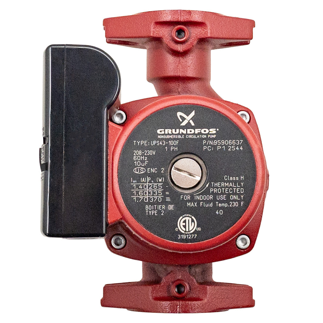 Grundfos UPS 43-100F 208V-230V, 3-Speed circulator pump