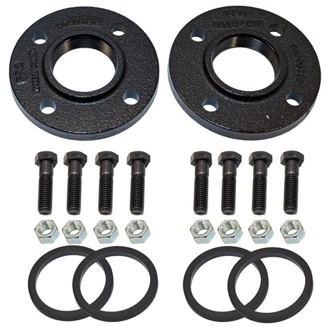 Grundfos 96409354 2" inch NPT cast iron flanges with bolts, nuts and gaskets