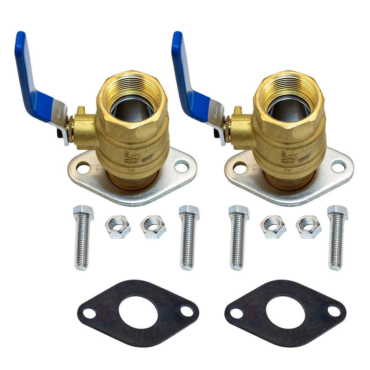  Ensemble de brides diélectriques 1-1/4″ avec valve (Paire)