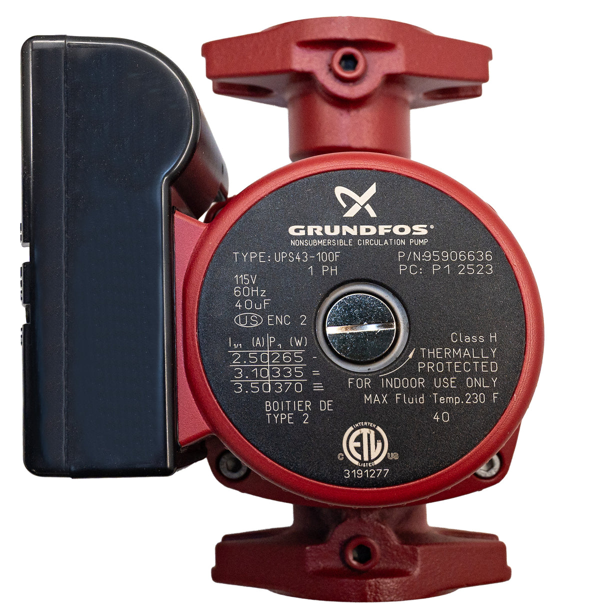 Grundfos 95906636 UPS43-100SF circulator pump - front