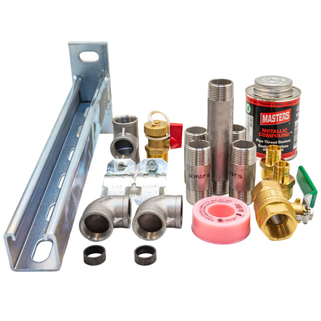 Parts kit for 3/4'' hydronic radiant system with a single circuit.