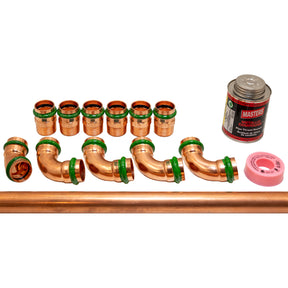 1'' CopperPress fittings kit for system with one pump
