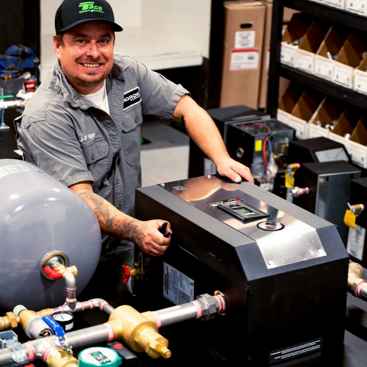 Nordik Radiant Workshop Assembly Service (single-pump system) for hydronic underfloor radiant floor heating system