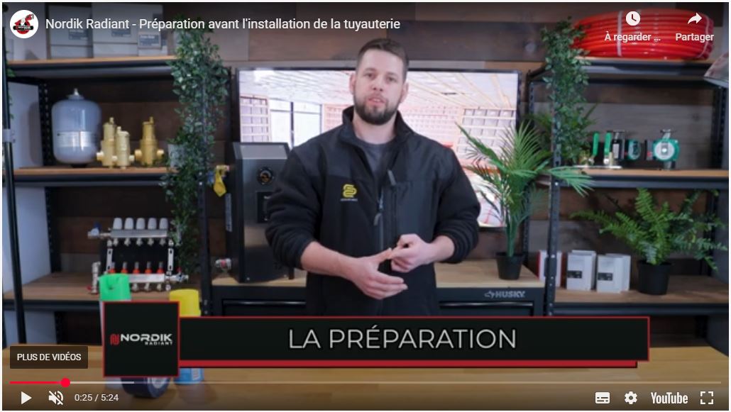 Étapes de préparation pour l'installation du PEX d'un système de plancher radiant hydronique