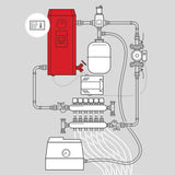 Schema of glycol and water  hydronic radiant floor component required - Boiler