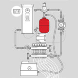 Schema of glycol and water  hydronic radiant floor component required - Expansion tank