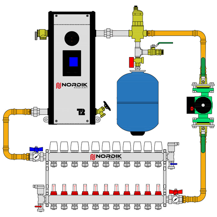 11 oops hydronic radiant floor Nordik Radiant DIY kit with Thermo 2000 electric boiler