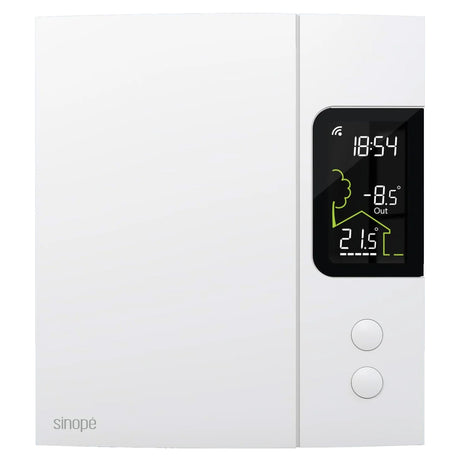 Sinope TH1124WF WiFi smart thermostat for 4000W electric baseboard - front 