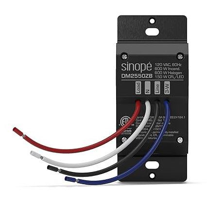 Sinope DM2550ZB smart adaptative phase dimmer light switch - back