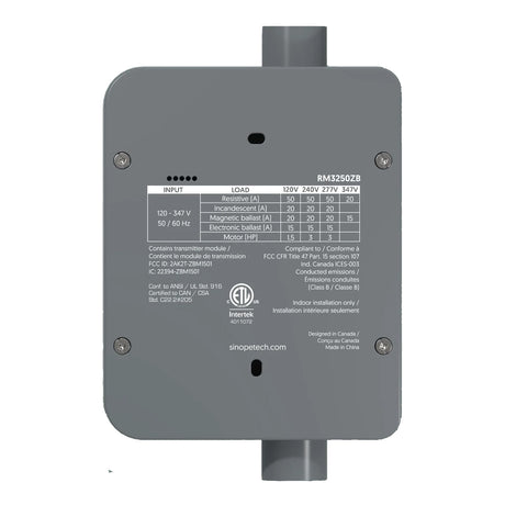 Sinope Zigbee RM3250ZB load controller - back view