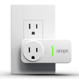 Sinope SP2600ZB smart plug - plugged in a wall outlet