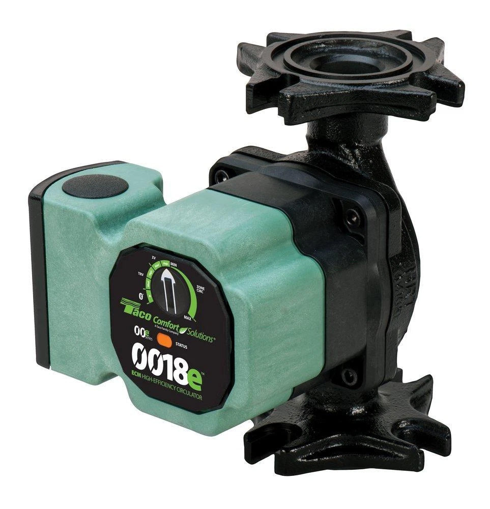 Taco 0018e 2F4 hydronic radiant floor bluetooth ecm smart variable speed pump circulator - right