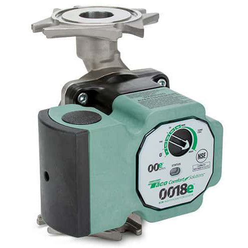 Taco 0018e SF4 Bluettoth stainless steel hydronic variable 3 speed ecm high efficiency circulator pump - left front view