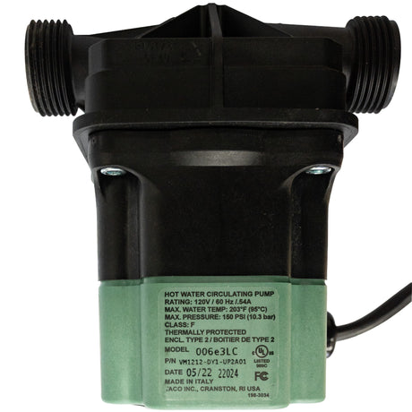 Taco 06e3 potable hot-water recirculation circulator pump - specifications