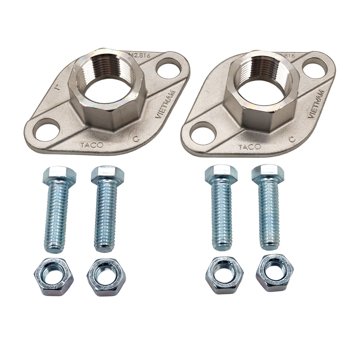Taco 110-252SF 1" stainless steel circulator pump flanges with bolts and nuts