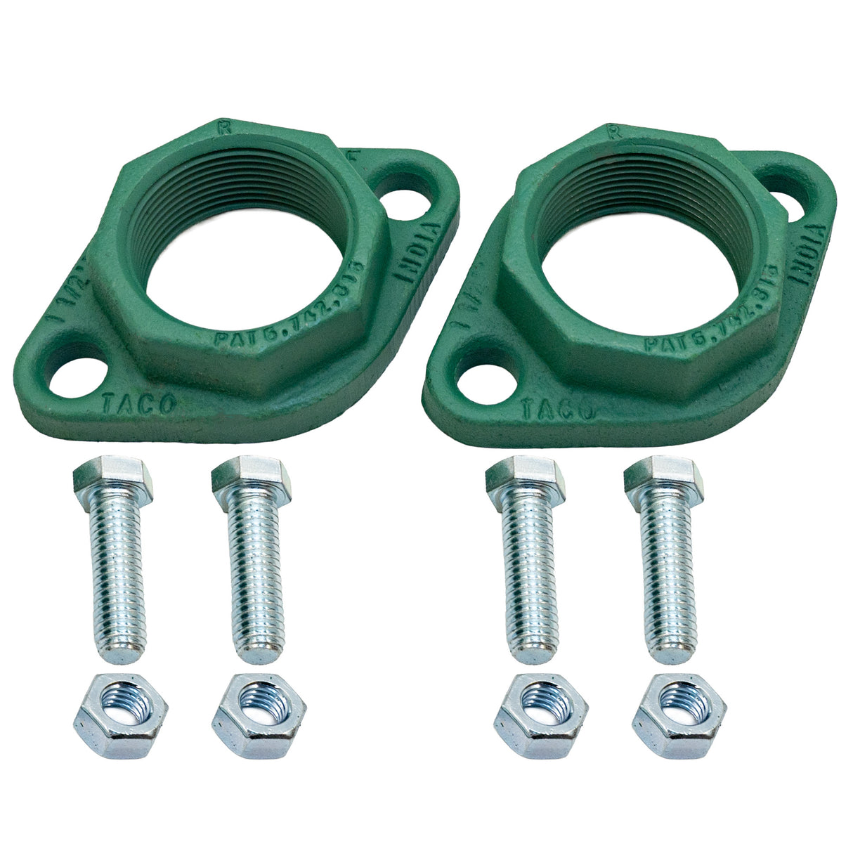 Taco 110-254F 1-1/2" cast iron flanges for circulator pumps with bolts and nuts