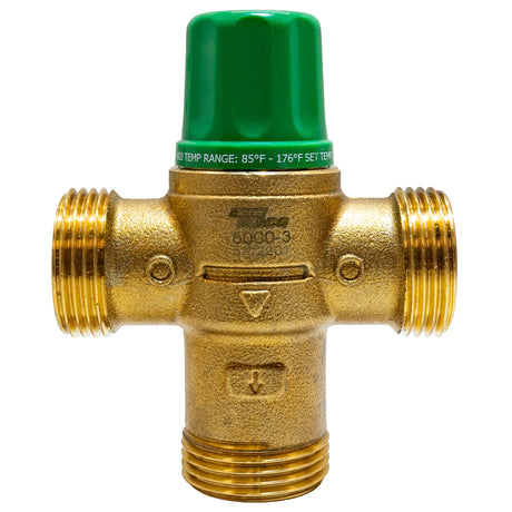 Taco 5000-3 Thermostatic mixing valve for  domestic hot water heater - back