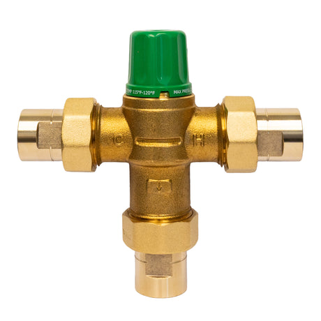 Taco 5122-008kit 1/2" inch npt fitting for domestic hot water thermostatic mixing valve - front