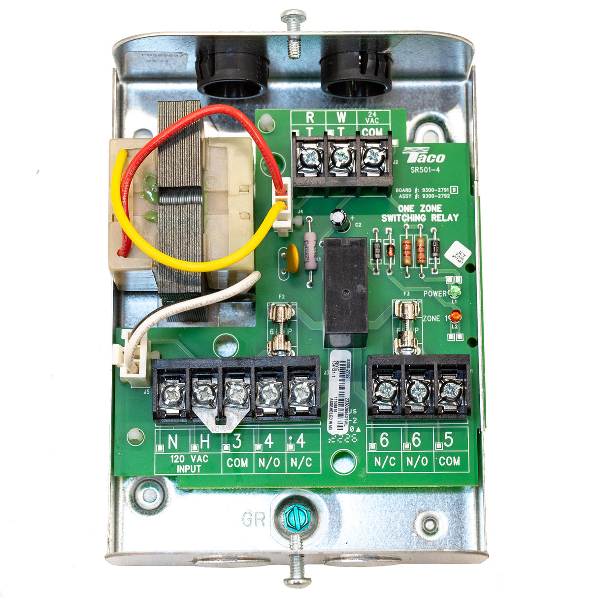 Taco SR501-4 - Hydronic Radiant Floor 1 Zone Switching Relay - electronic board
