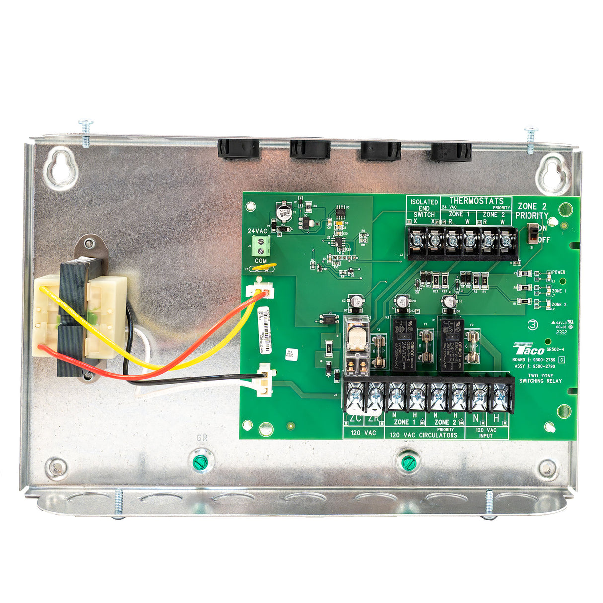 Taco SR502-4 - Hydronic Radiant Floor 2 Zones Switching Relay - electronic board