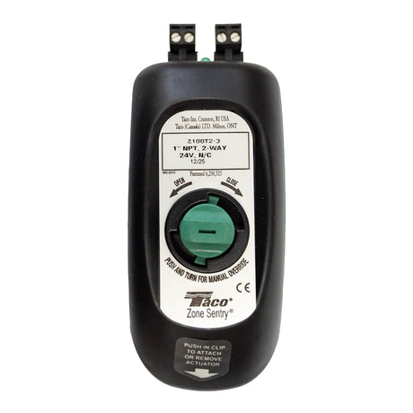 Taco Z100t2-3 2-way 1" NPT normally closed zone valve - top 