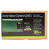 Taco ZVC zone valve control for hydronic radiant floor with thermostats , actuators  and circulator box - front