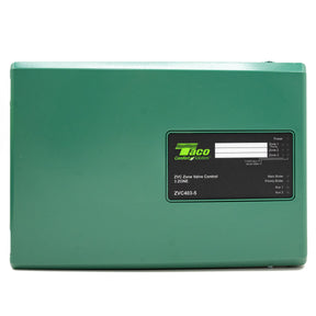 Taco ZVC403-5 3 zone valve control for hydronic radiant floor with 3 thermostats - front