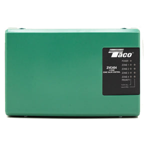 Taco ZVC404-5 4 zone valve control for hydronic radiant floor with 4 thermostats and actuators - front