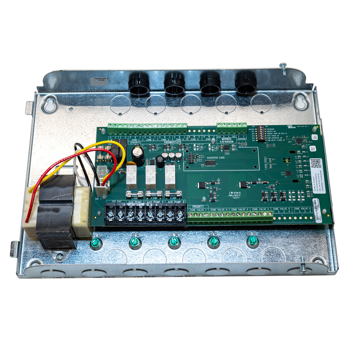 Taco ZVC404-5 4 zones valve control relay fr hydronic radiant floor - electronic board