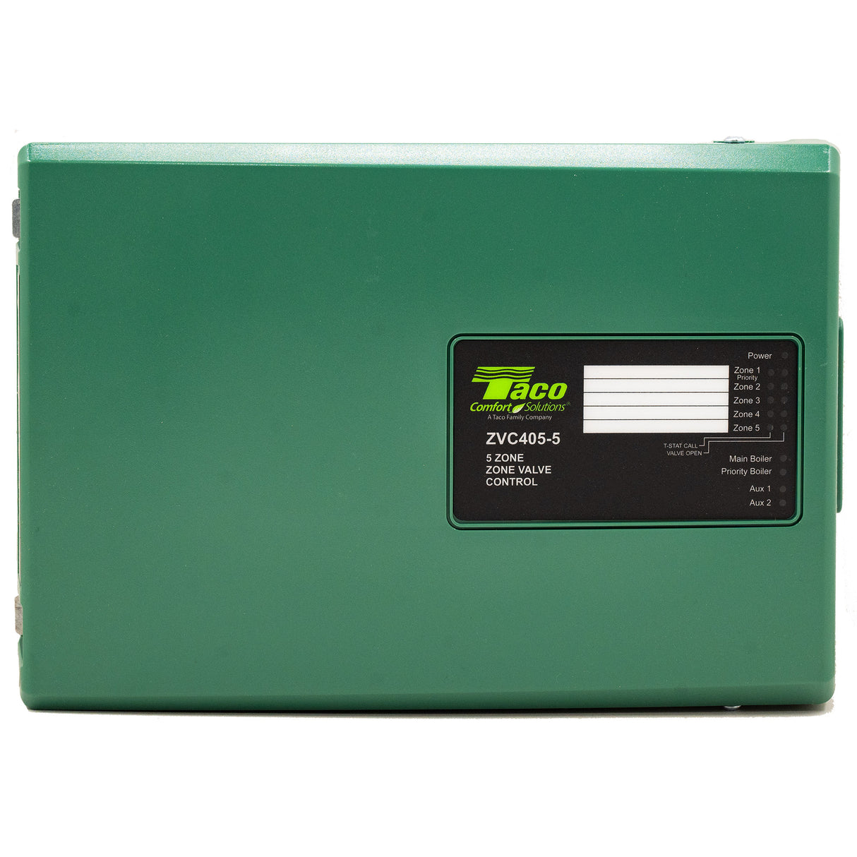 Taco ZVC405-5 5 zone valve control for hydronic radiant floor with 5 thermostats - front