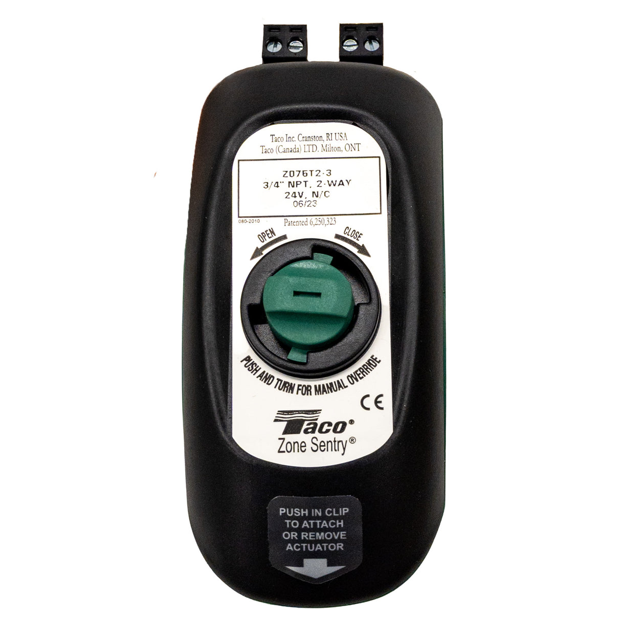 Taco Z075T2-3 3/4'' NPT 2-Way Sentry Zone Valve - Top