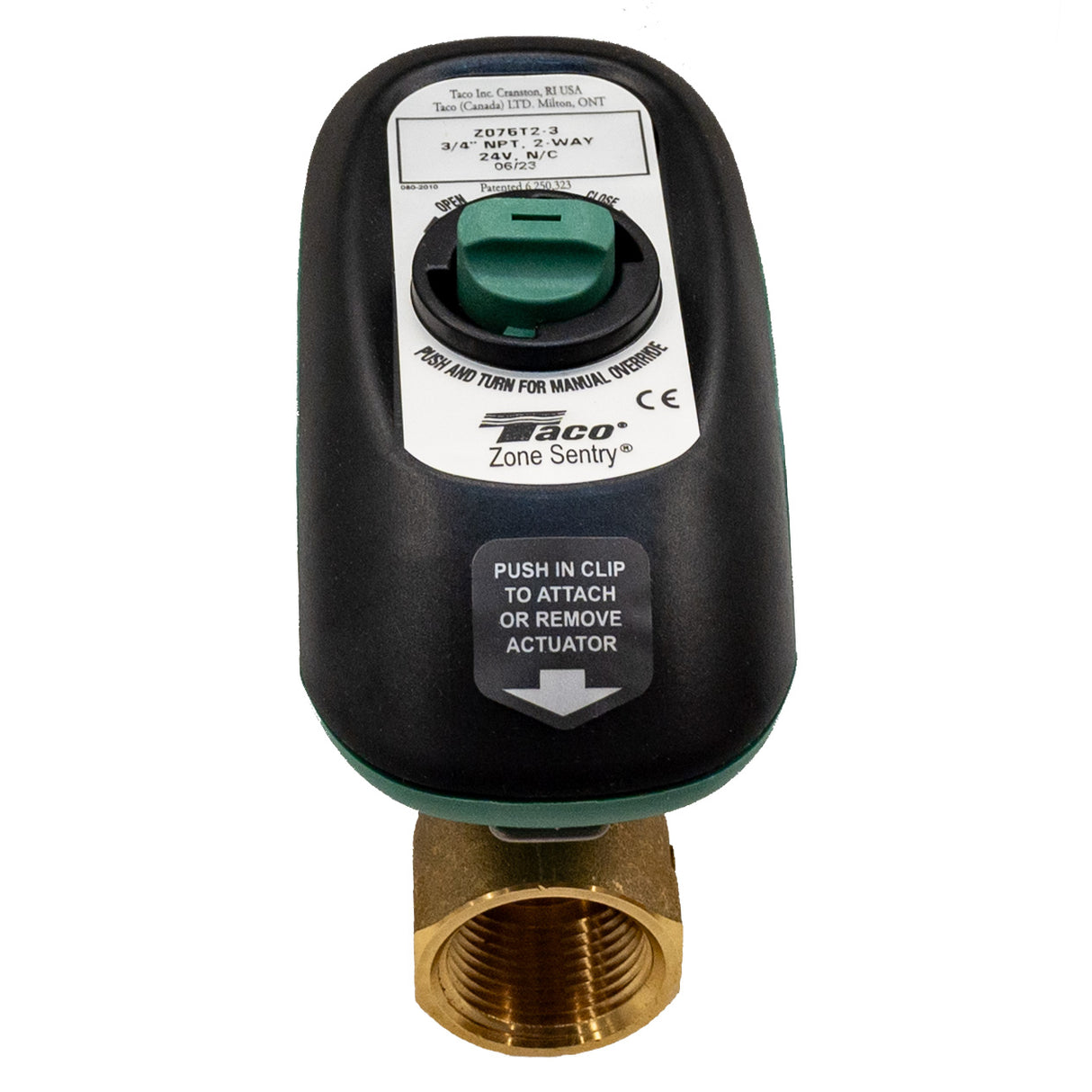 Taco Z075T2-3 3/4'' NPT 2-Way Sentry Zone Valve - Front