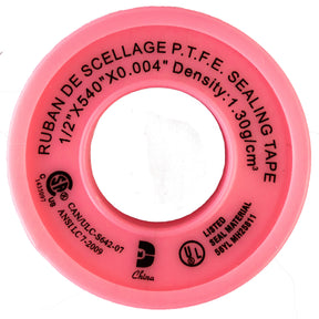 High-density PTFE teflon tape designed for hydronic radiant floor heating systems. Ensures leak-proof, heat-resistant seals for all threaded pipe connections.